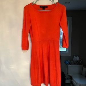 Size 6 French Connection knit orange dress